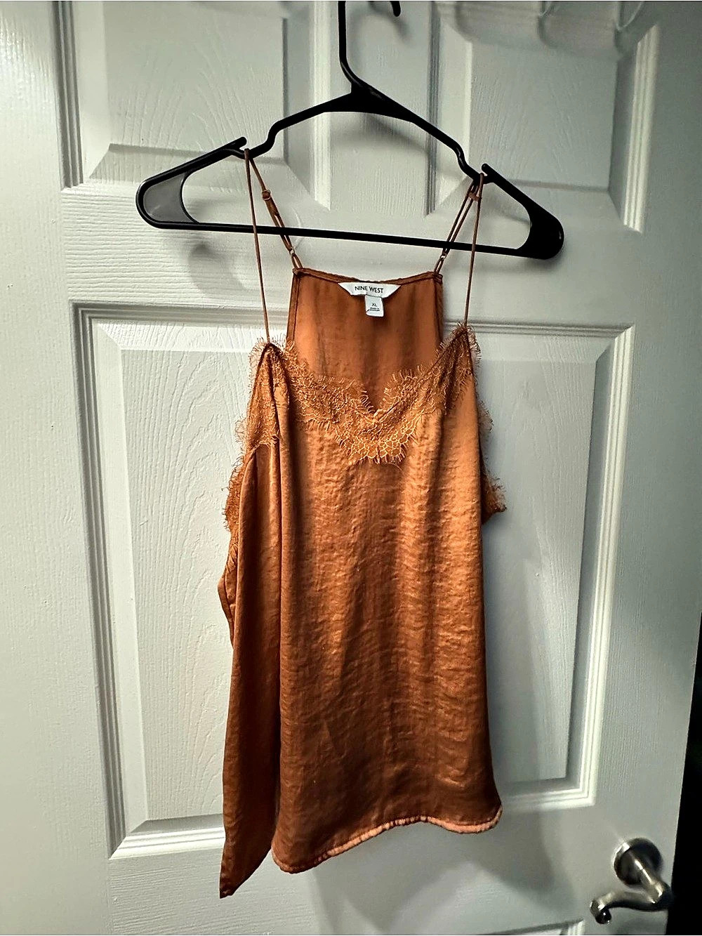 Nine West Satin Cami in Orange Size XL